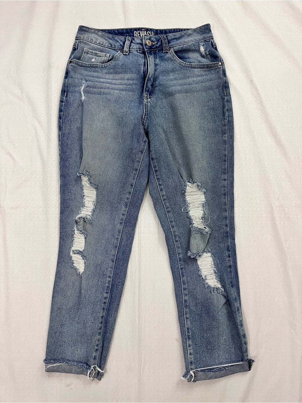 Rewash Distressed Light Blue Boyfriend Jeans size 7/28
